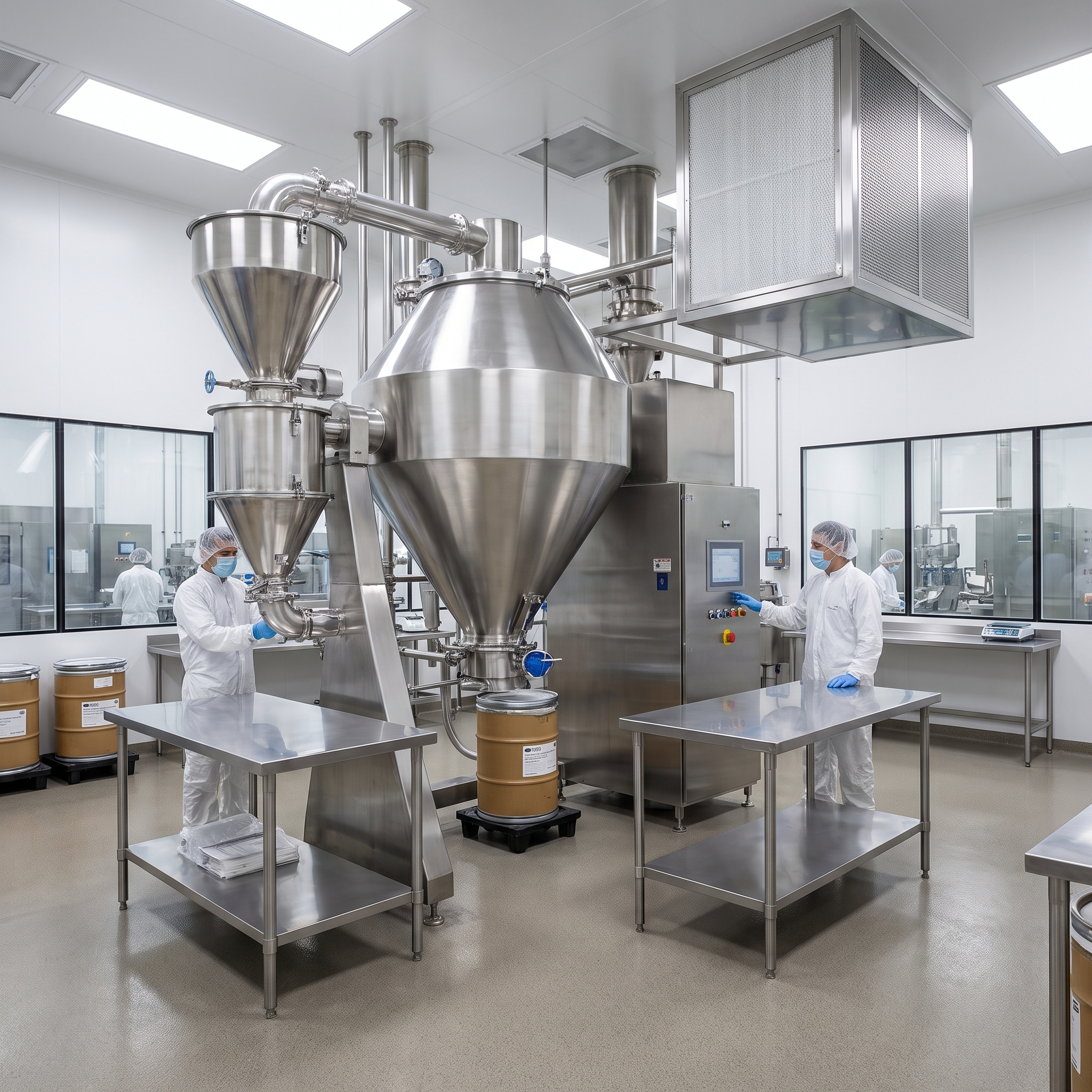 Industrieller Pulvermischer in der FillX-Produktion